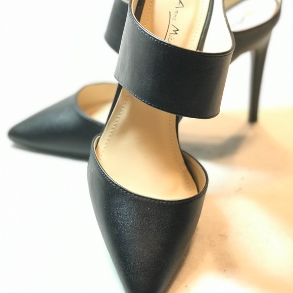 Anne Michelle Shoes - Anne Michelle  - Black Double Strap Heels Like New